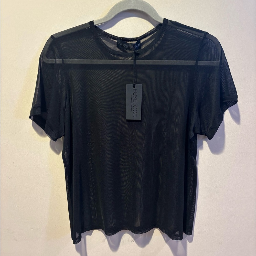 Foxblood Mesh Short Sleeve Tee
